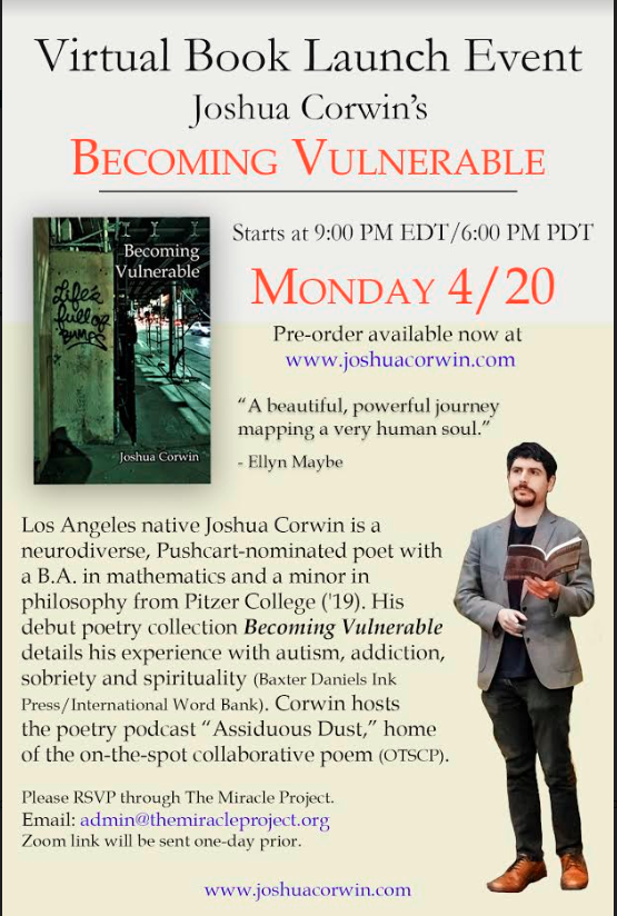 Kimberly Gerry-Tucker Reviews the brilliant (autistic) poet Josh Corwin’s book: “Becoming Vulnerable”